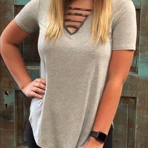 Camo Trimmed Tee Sizes S-L